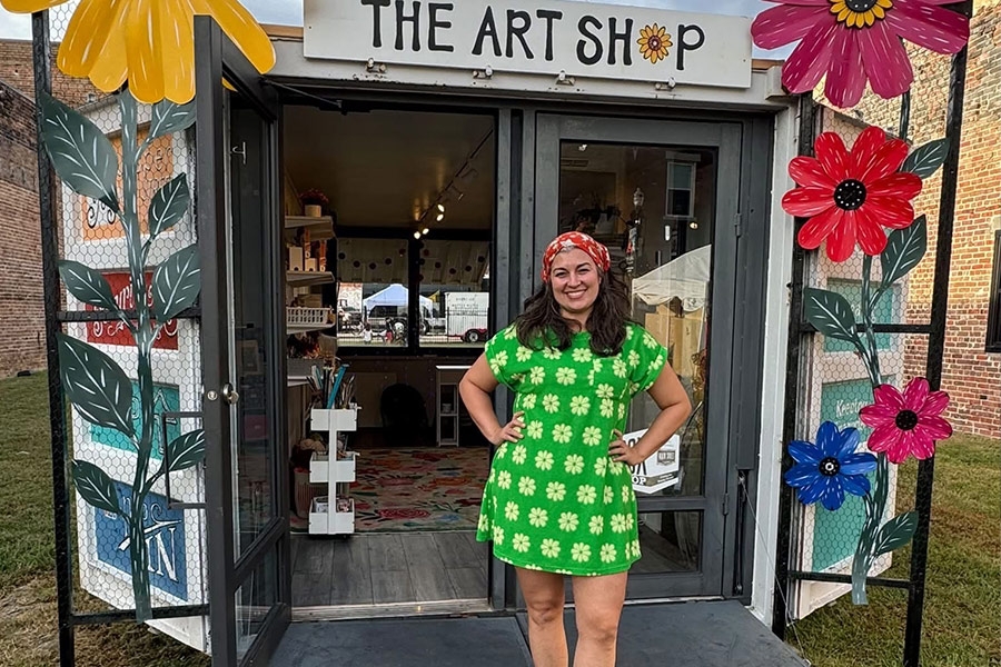 Lady at shop