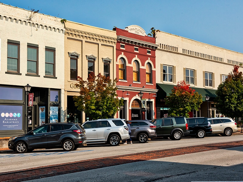 Outside facade of downtown